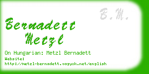 bernadett metzl business card